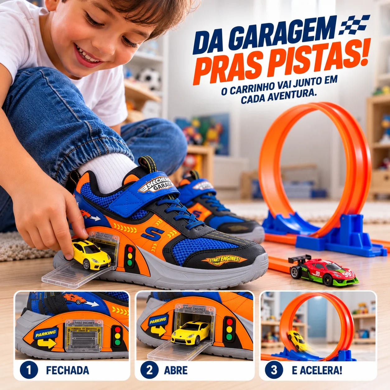 TurboPé© – Tênis com Garagem de Carrinho + Pista Radical — imagem 5