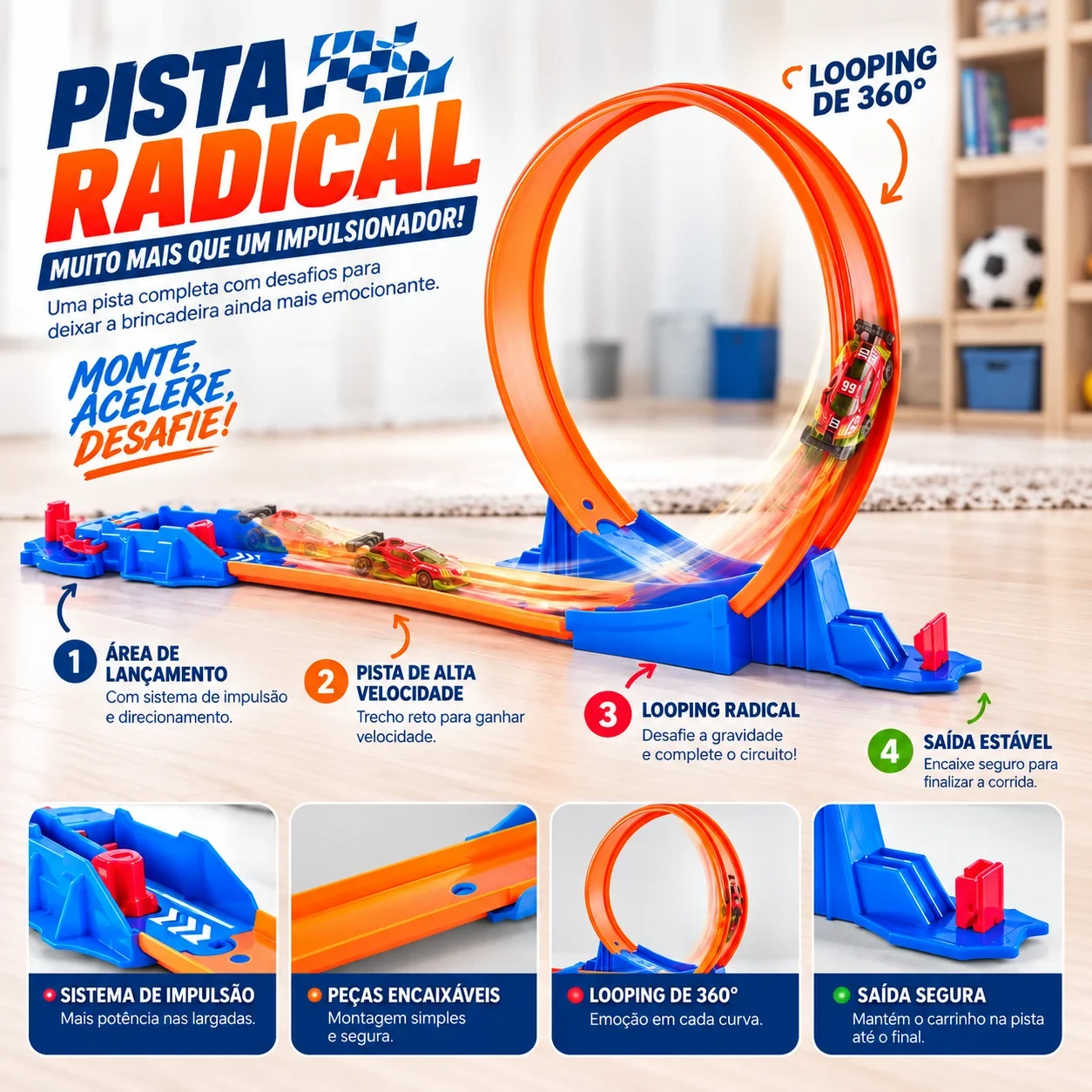 TurboPé© – Tênis com Garagem de Carrinho + Pista Radical — imagem 6