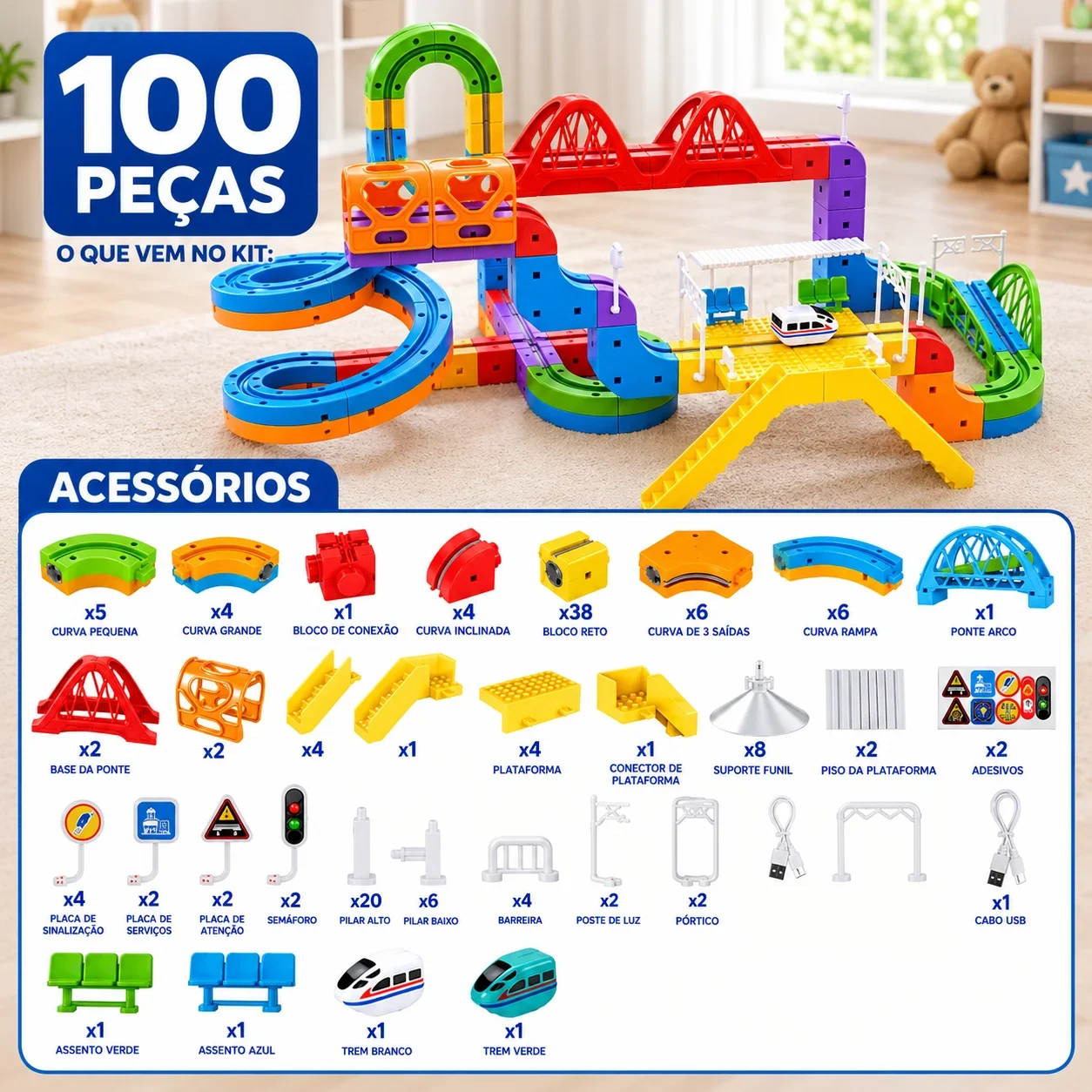MagneticTrain™ – Pista Magnética de Aventuras — imagem 7