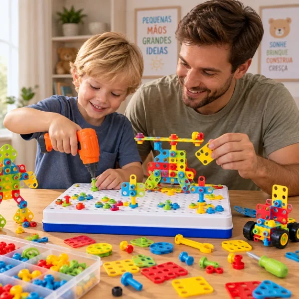 BuildFun™ – Oficina Criativa | Kit de Construção com Furadeira + Peças — imagem 2