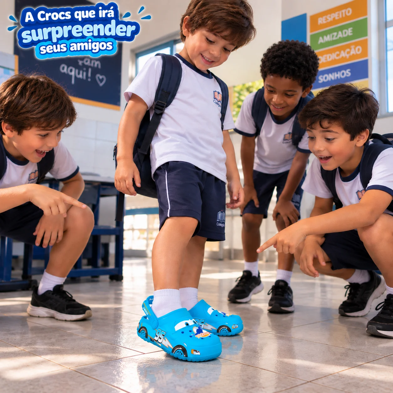 TurboCrocs™ – Calçado Infantil Radical | Modelo Dinoco + Nome Personalizado — imagem 3
