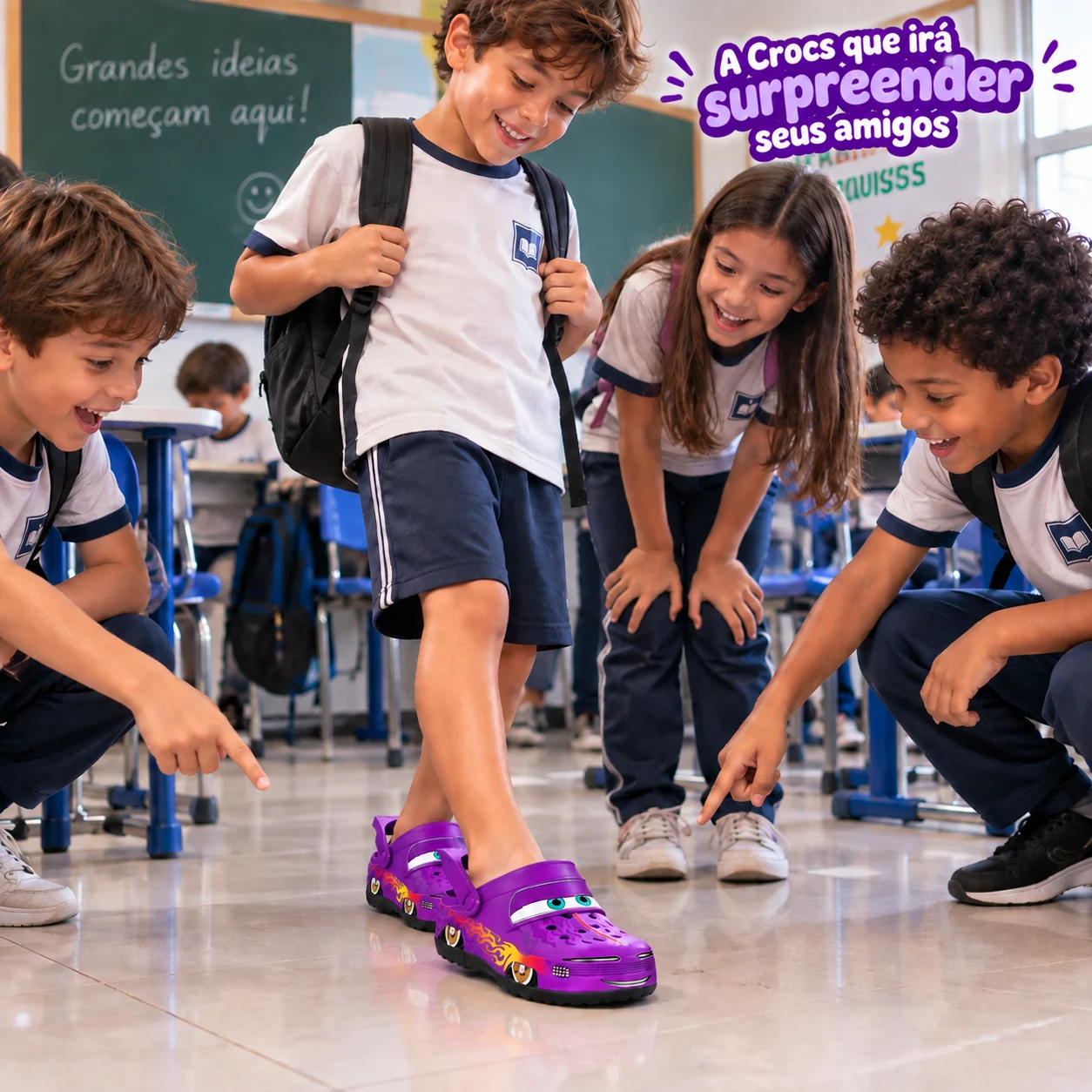 TurboCrocs™ – Calçado Infantil Radical | Modelo Ramone + Nome Personalizado — imagem 3
