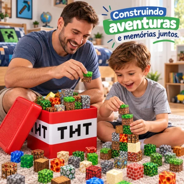 BlockCraft™ – Blocos Magnéticos de Construção | Kit Completo 260 Peças + Caixa TNT — imagem 2