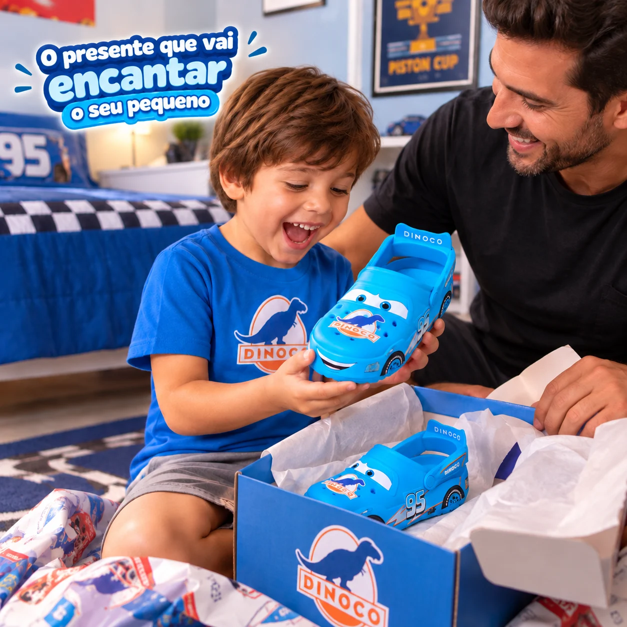 TurboCrocs™ – Calçado Infantil Radical | Modelo Dinoco + Nome Personalizado — imagem 2
