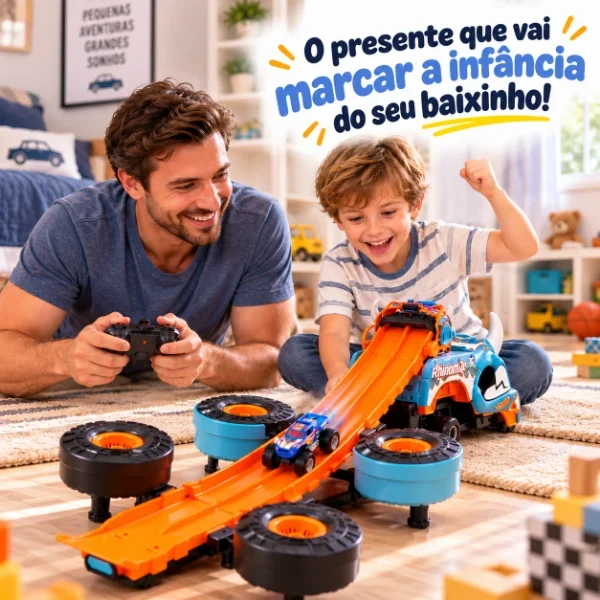 RhinoTruck™ – Monster Truck 2 em 1 | Controle Remoto + Pista Lançadora — imagem 2