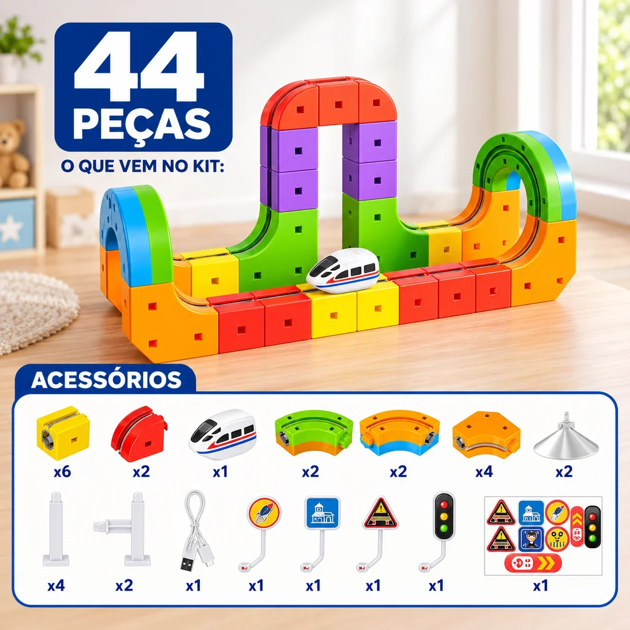 MagneticTrain™ – Pista Magnética de Aventuras — imagem 5