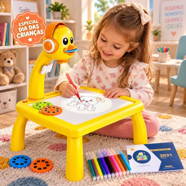Projection Drawing Table™ - Mesa de Desenhos Com Projetor Para Estímulo Cerebral